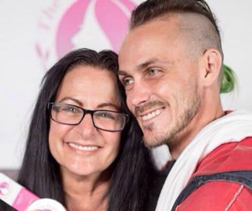 Jules Mann-Stewart with her son Cameron Stewart.